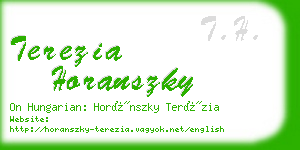 terezia horanszky business card
